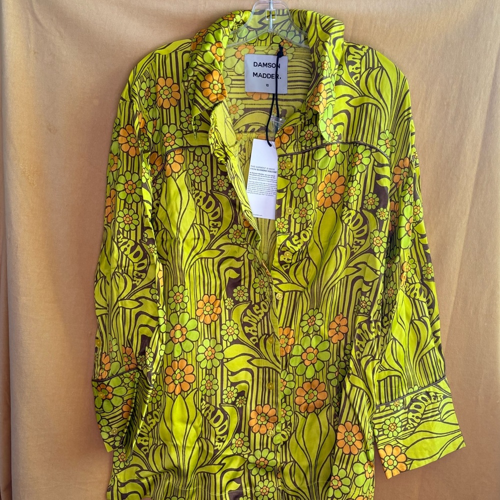 Damson Madder Floral Print Button-Up Top - Picture 5 of 6